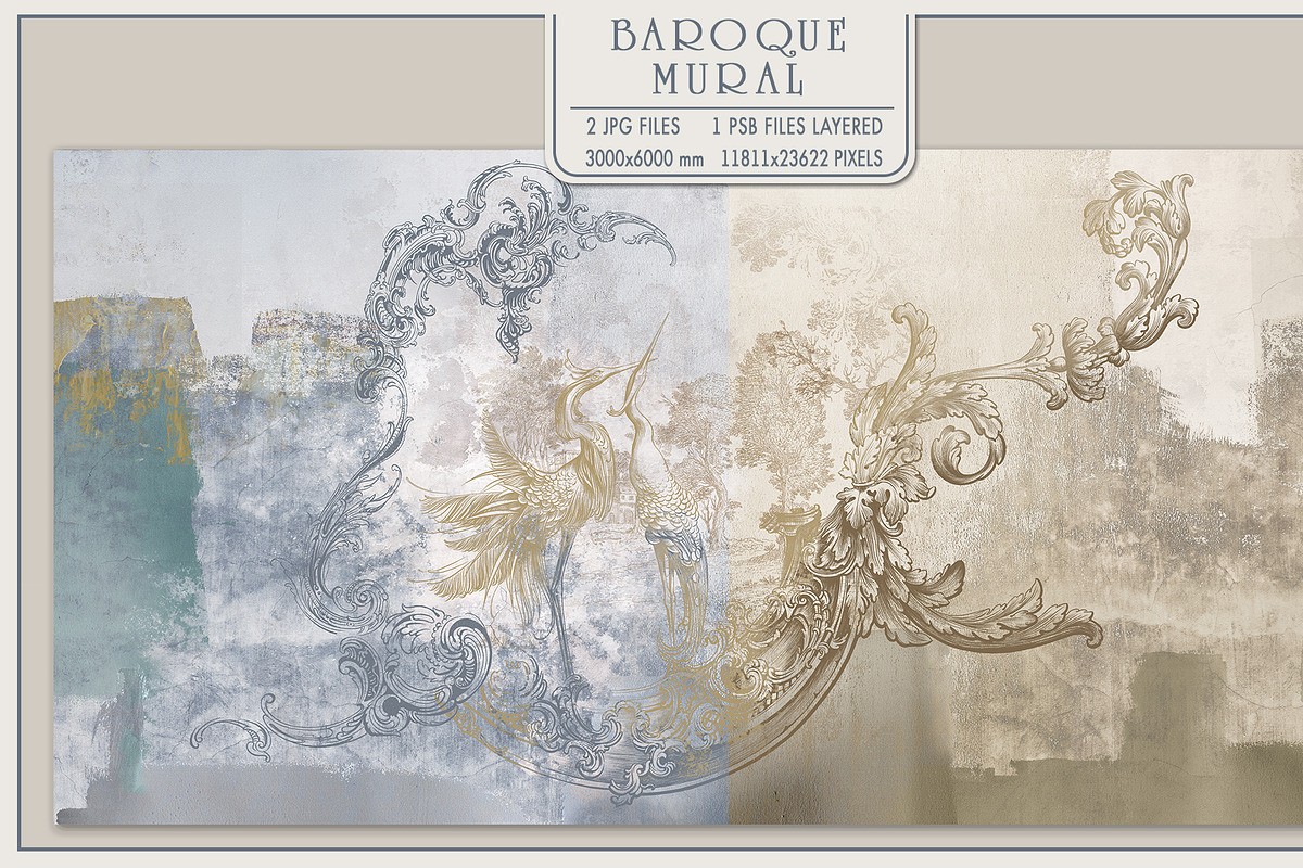 Fresco collection Baroque mural, a Wallpaper Graphic by Natalia0307 (Photo 2 of 18)