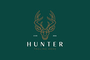 Linear Abstract Reindeer Head Logo, a Branding & Logo Template by Signatoro (Thumbnail 2 of 3)