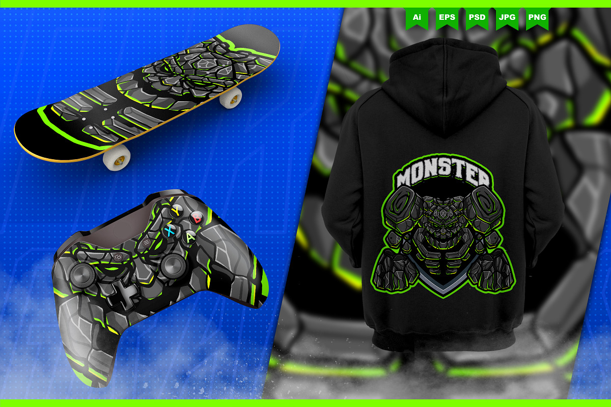 Giant Golem Rock Monster Logo, a Branding & Logo Template by FNR Graphics (Photo 4 of 5)