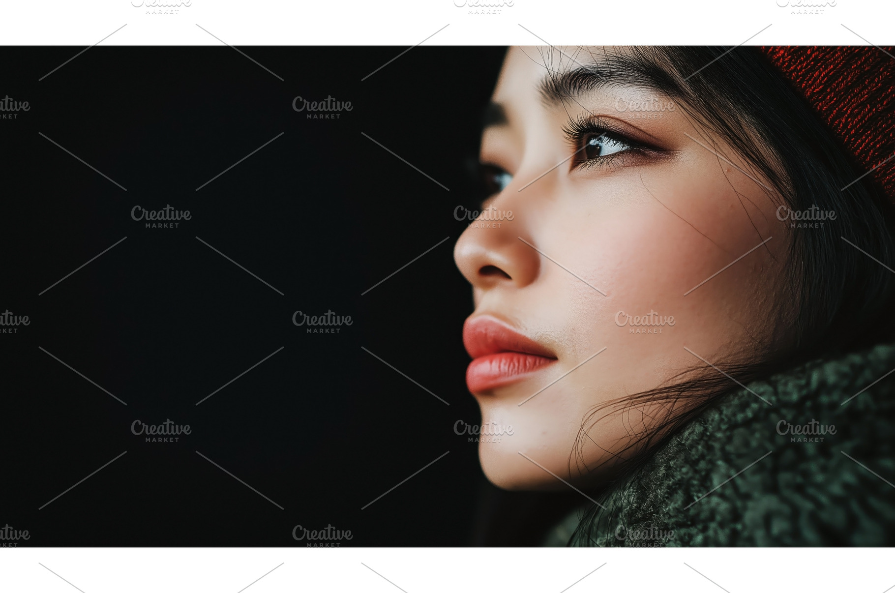 Close-up profile of an Asian woman, a Person Photo by Sergey Kotenev
