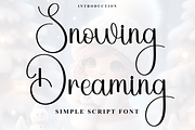 Snowing Dreaming, a Handwritten Font by FreshTypeINK (Thumbnail 1 of 8)