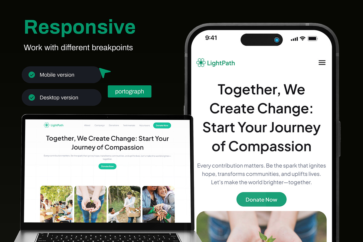 Light Path - Charity Landing Page preview 3