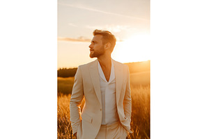 Well Dressed Man with Beard Standing, a Nature Photo by Lermont51