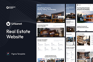 Urbanet - Real Estate Website, an UI Kit Template by peterdraw