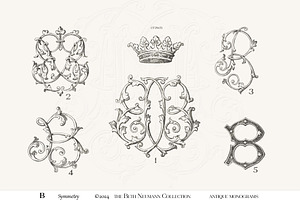 Antique Vintage Monogram B Initial, an Object Graphic by Antique Monograms