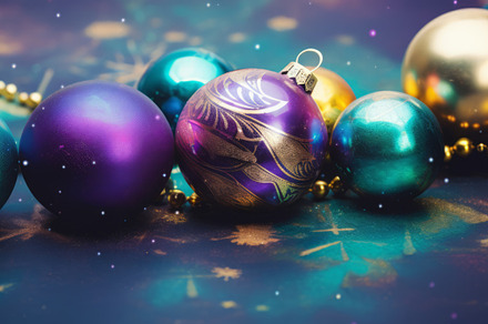 Christmas holidays background with Christmas balls, a Holiday Photo by Natalia Klenova's Shop