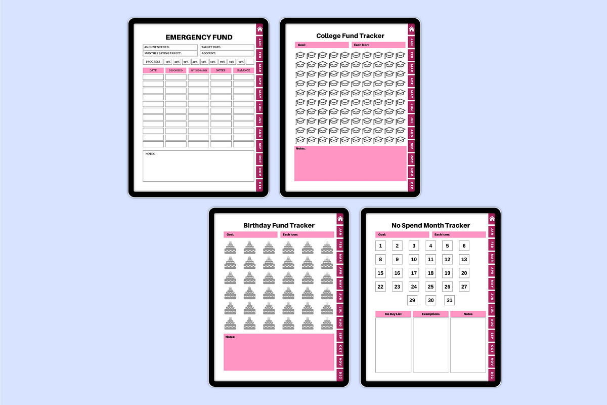 Digital 2026 Budget&Financial Bundle, a Stationery Template by Shumaya (Photo 5 of 6)