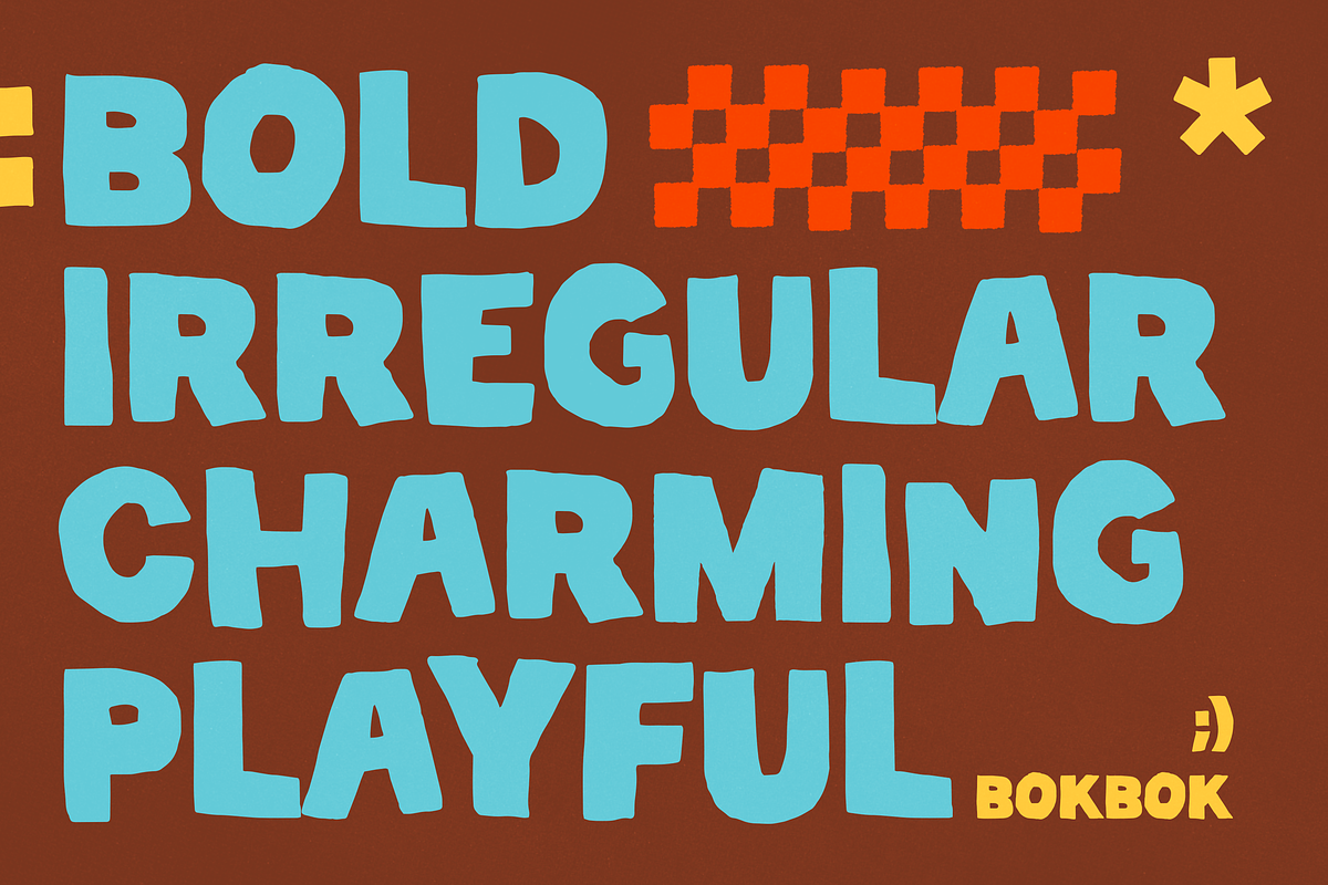 BOKBOK bold handmade display, a Sans Serif Font by HeyLuisa (Photo 3 of 9)