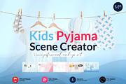 Kids Pyjama 5x Mock-ups, a Shirt Mockup by Mocca Mockups Store (Thumbnail 2 of 6)