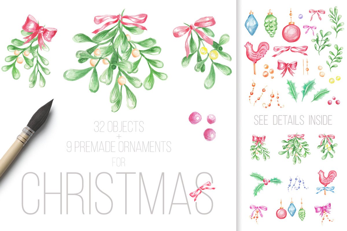 Christmas and New Year elements set, an Object Graphic by separisa (Photo 1 of 3)