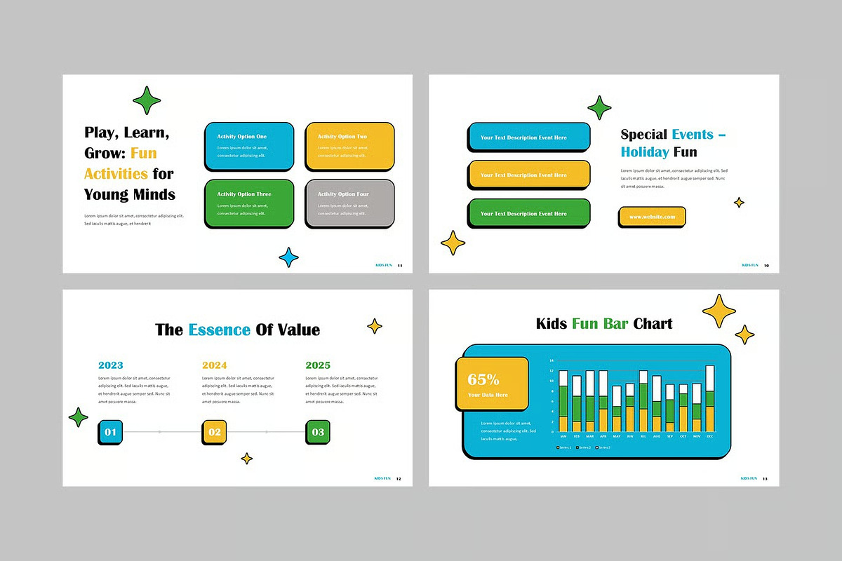 Kids Fun Google Slides, Powerpoint, a Presentation Template by Fit-tee (Photo 2 of 4)