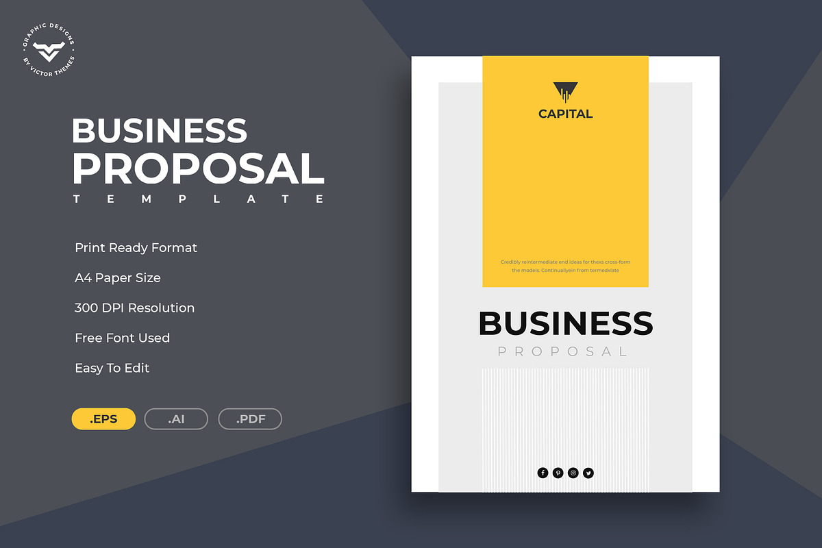 Minimal Business Proposal, a Business Card Template by VictorThemes