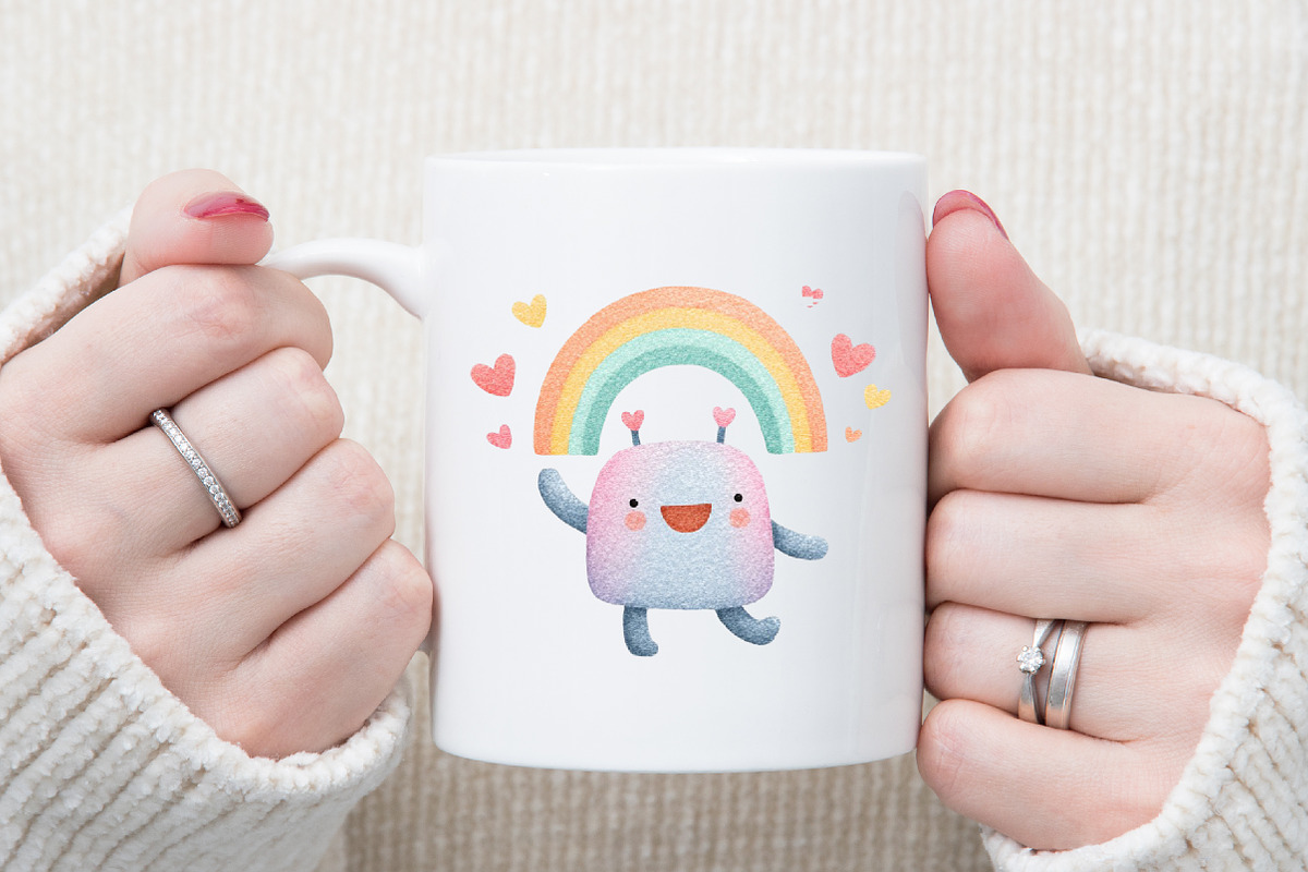 Cute Monster Valentines Clipart, an Illustration by Sublimation Artist (Photo 5 of 6)