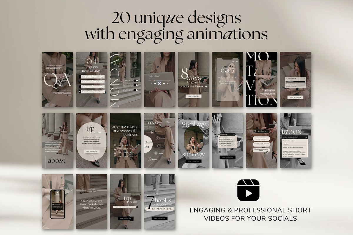Engagement video reels boss babe, a Social Media Template by Studio Suvelle (Photo 2 of 6)