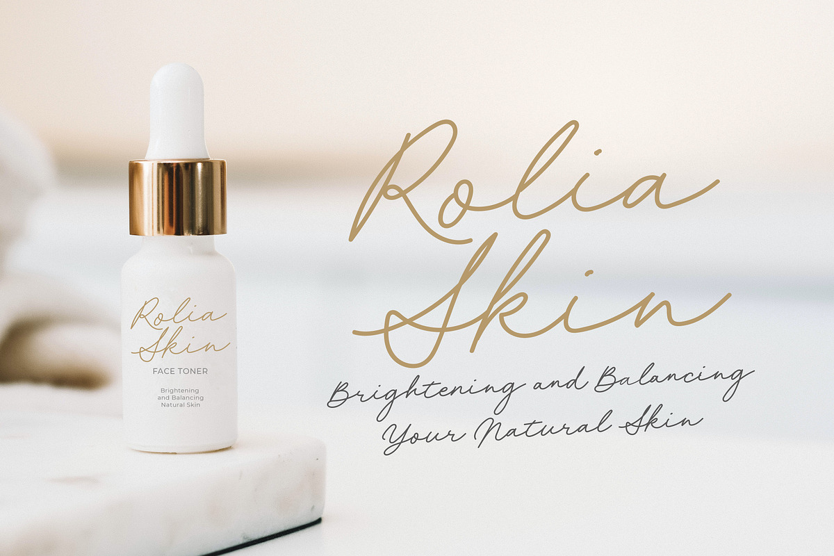 Chatty Rolia - Handwritten Script, a Script Font by Fikry Alfatih (Photo 4 of 11)