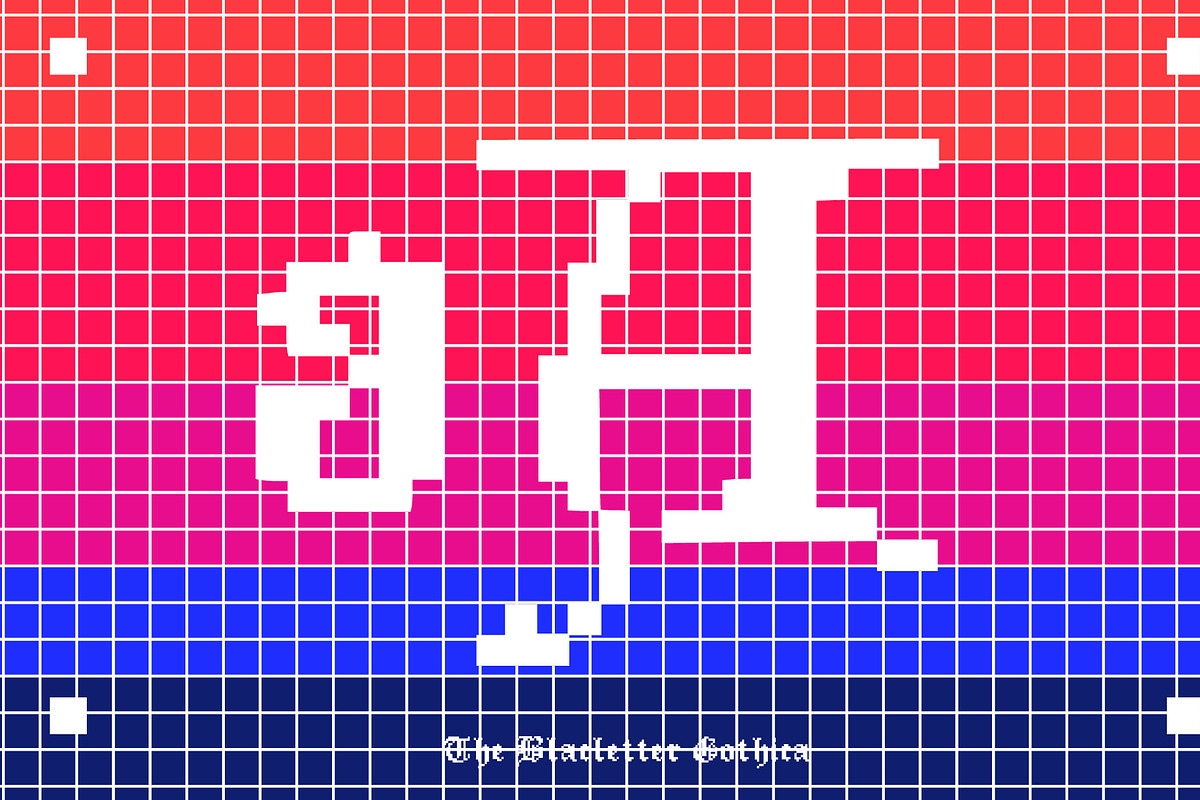 Ghotic Letter Pixel, a Blackletter Font by cromatixclassroom (Photo 1 of 5)