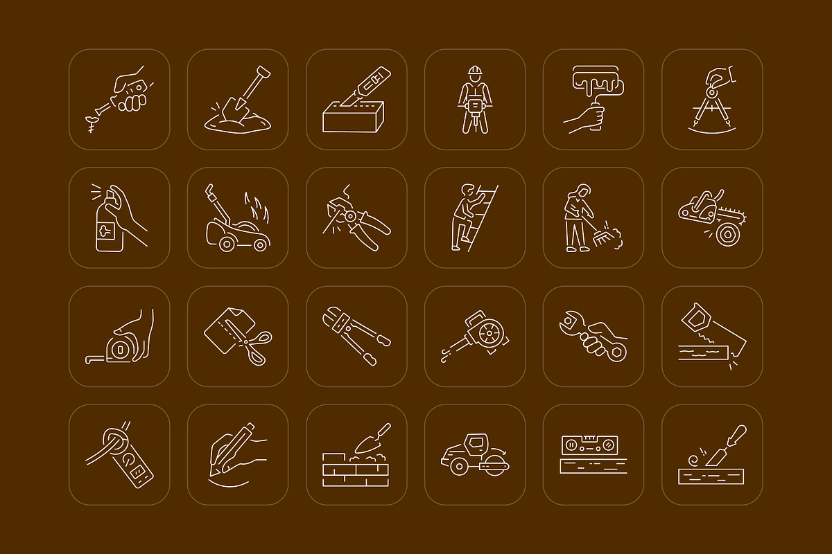 Tools Icon Art Set, an Outline Icon by Prosymbols (Photo 6 of 7)