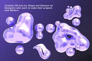 Abstract Liquid Icon 3D Illustration