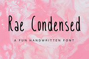 Rae Condensed Handwritten Font, a Handwritten Font by Cherry Noir Design (Thumbnail 1 of 3)