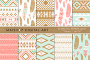 Digital Paper Navajo Set 02, a Pattern Graphic by Maishop (Thumbnail 1 of 3)