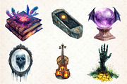 Dark Halloween Sublimation Clipart, an Illustration by Dream Creation (Thumbnail 5 of 6)