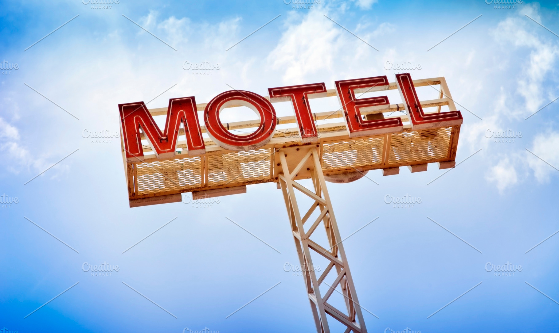 Vintage Motel Neon Sign, an Architecture Photo by THP Creative
