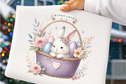 Easter bunny clipart bundle, an Illustration by SinaCreation (Thumbnail 7 of 11)
