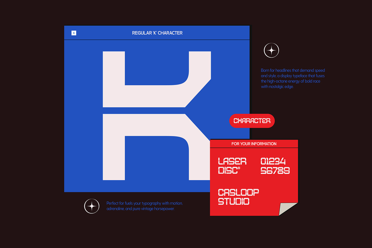 Laser Disc - Retro Sci-fi Logo Font, a Sans Serif Font by Casloop Studio (Photo 2 of 9)