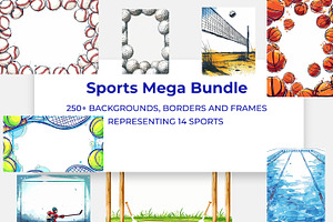 Sports Mega Bundle, a Background Graphic by karenfoleyphoto