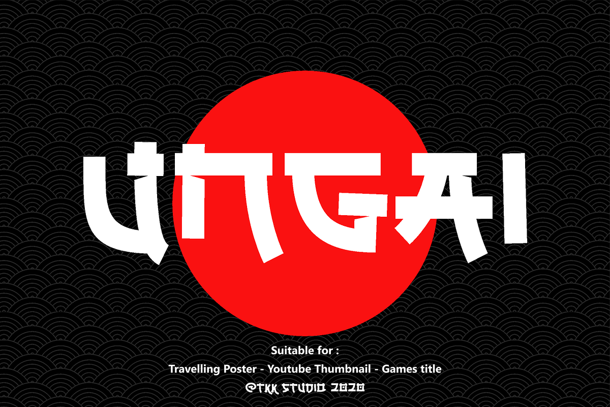 UNGAI - Japanese Font, a Font by tokokoo (Photo 1 of 15)