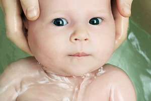 Newborn baby swim, a Photo by saiko3p