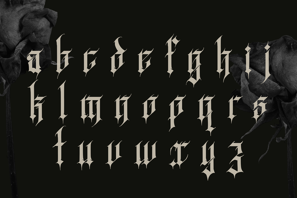 Rigtra Aledzra - Dark Gothic Font, a Blackletter Font by Randi Irvan | Rvandtype (Photo 10 of 13)