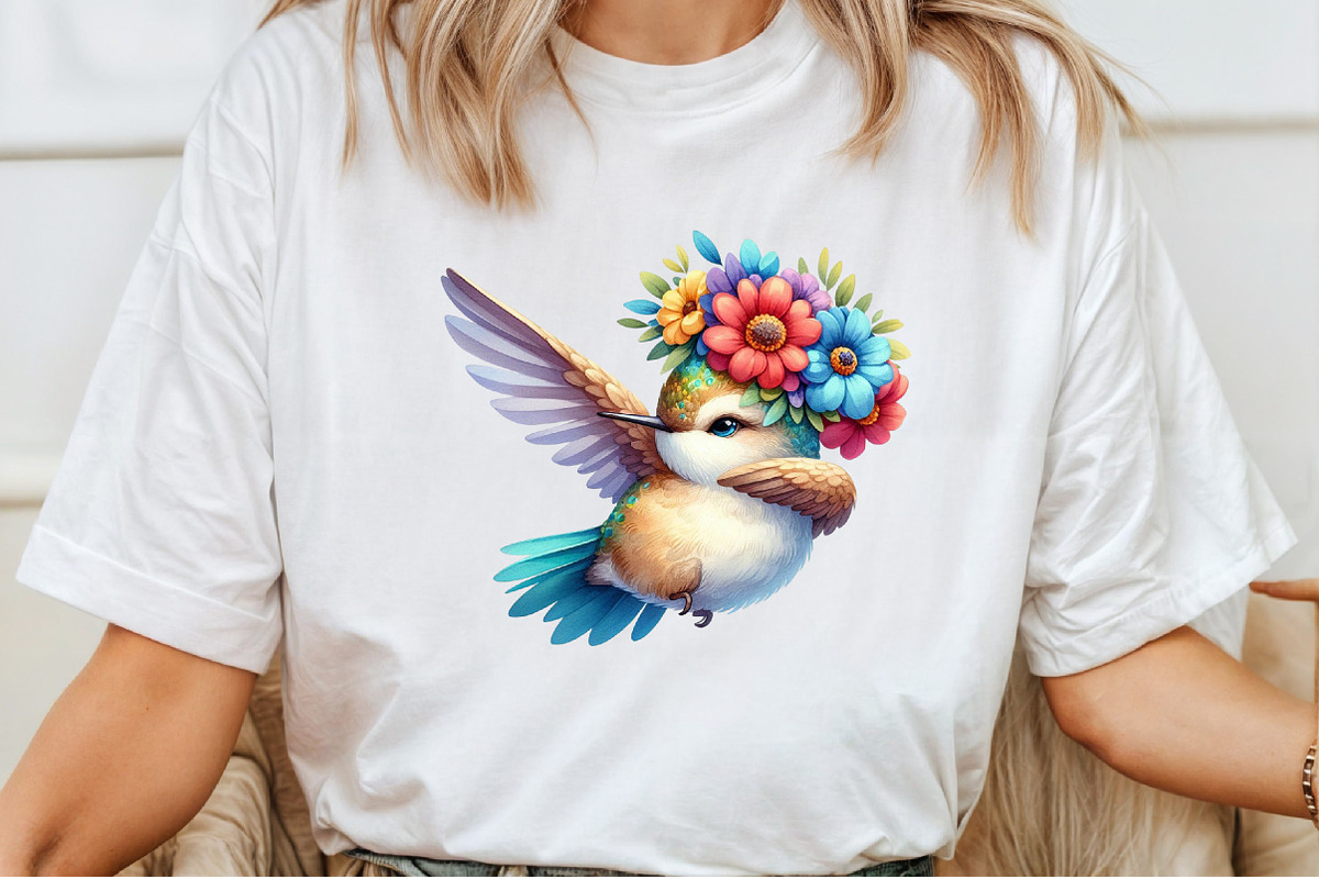 Cute Dabbing Hummingbird Sublimation, an Illustration by Pixels.Craft (Photo 5 of 7)