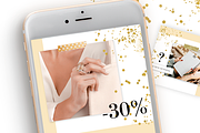 GOLDEN SAND Instagram templates, a Social Media Template by Instagram templates E.B. (Thumbnail 2 of 2)