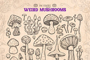 Weird Mushrooms, an Object Illustration by Ink Stories (Thumbnail 3 of 23)