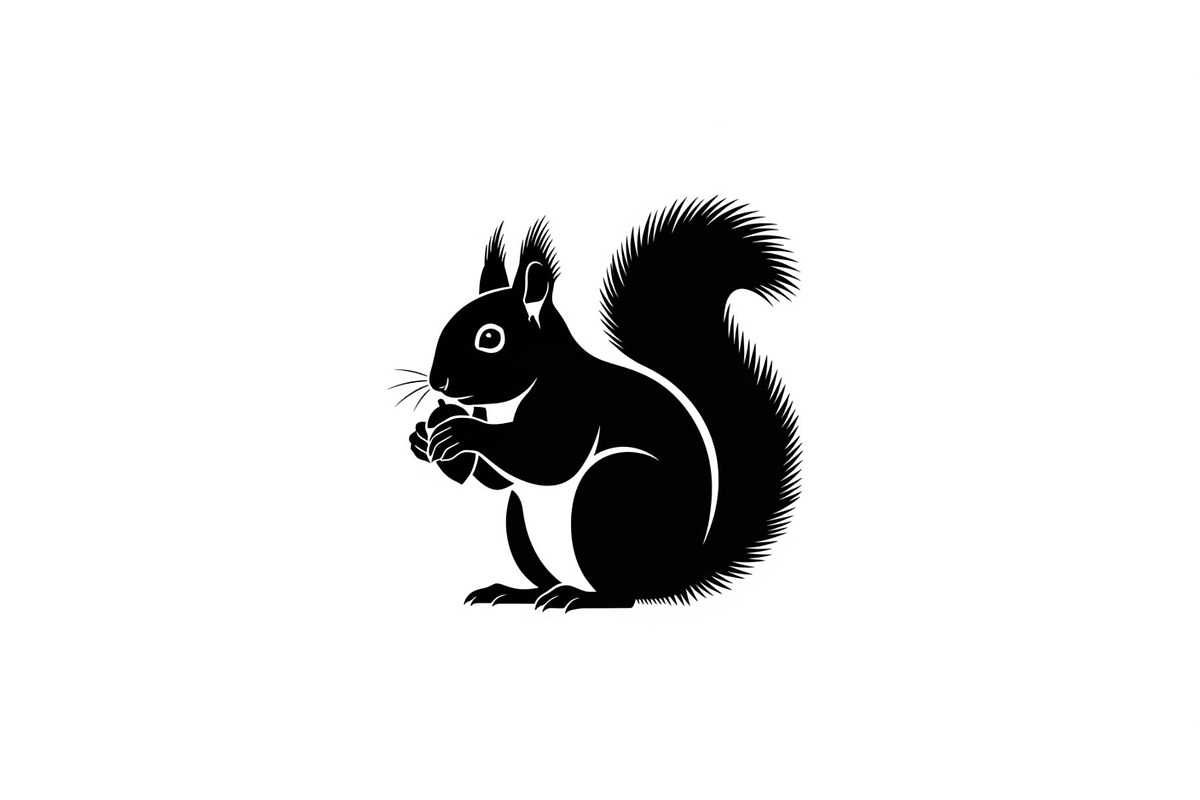 Squirrel Silhouette Vector Bundle, an Illustration by yasushie (Photo 15 of 48)