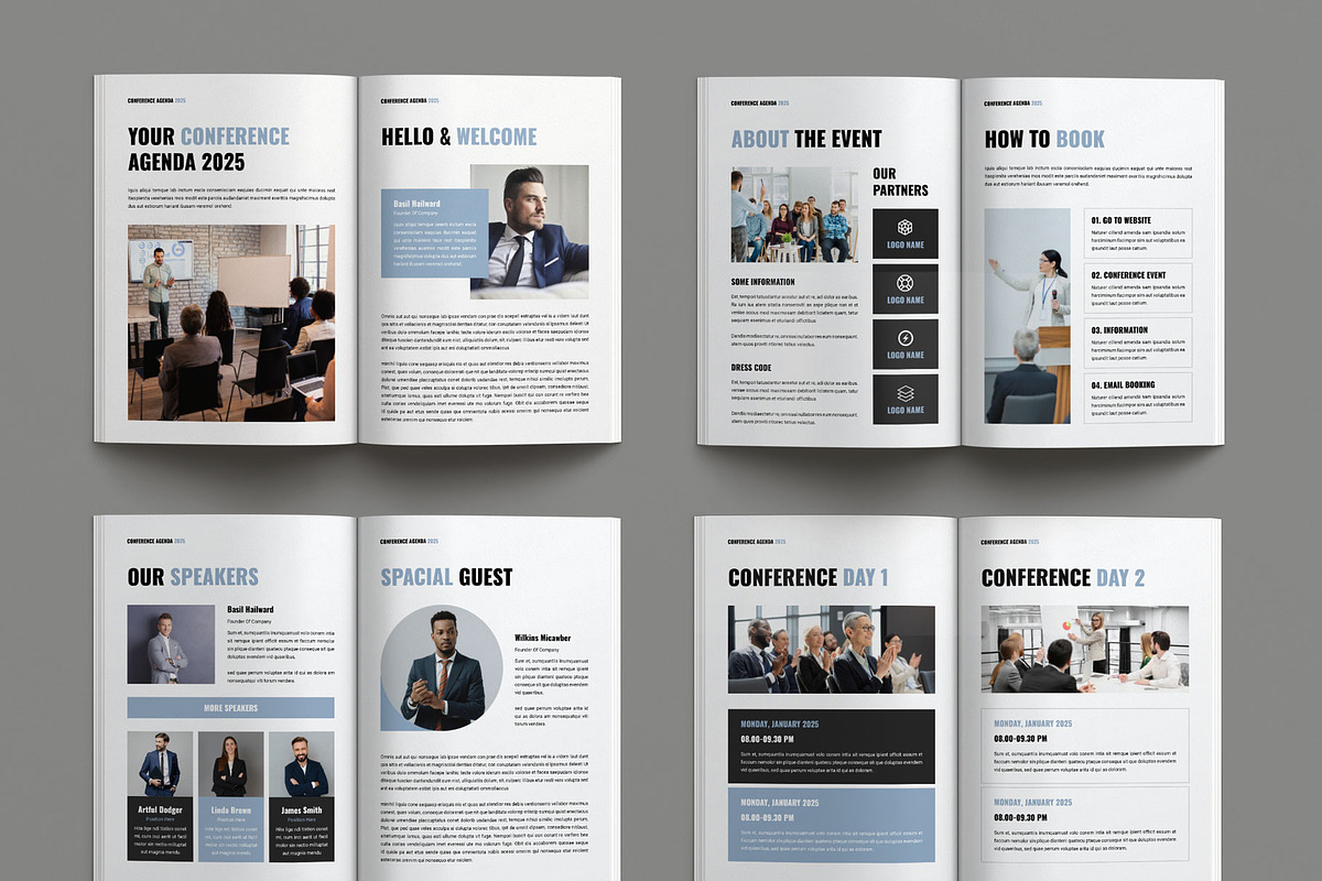Conference Agenda Brochure Template, a Brochure Template by Seeing-art (Photo 10 of 11)
