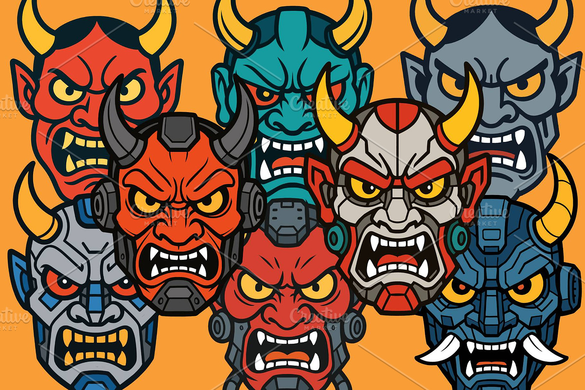 Hannya Oni Masks, a Person Illustration by Deezguizer (Photo 1 of 5)