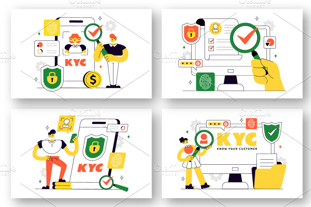 10 KYC Vector Illustration, a Technology Illustration by denayunebgt (Photo 2 of 4)