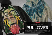 Men's Flat Pullover Hoodie Mockups, a Hoody Mockup by Go Media's Arsenal (Thumbnail 1 of 2)