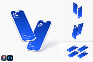 Clay iPhone 15 Pro Mockup Vol 3