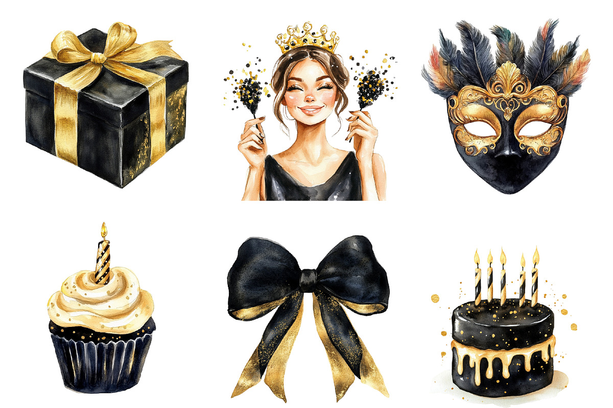 Happy Birthday Clipart PNG, an Illustration by SinaCreation (Photo 4 of 5)