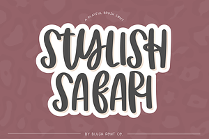 STYLISH SAFARI Brush Font, a Sans Serif Font by Blush Font Co.