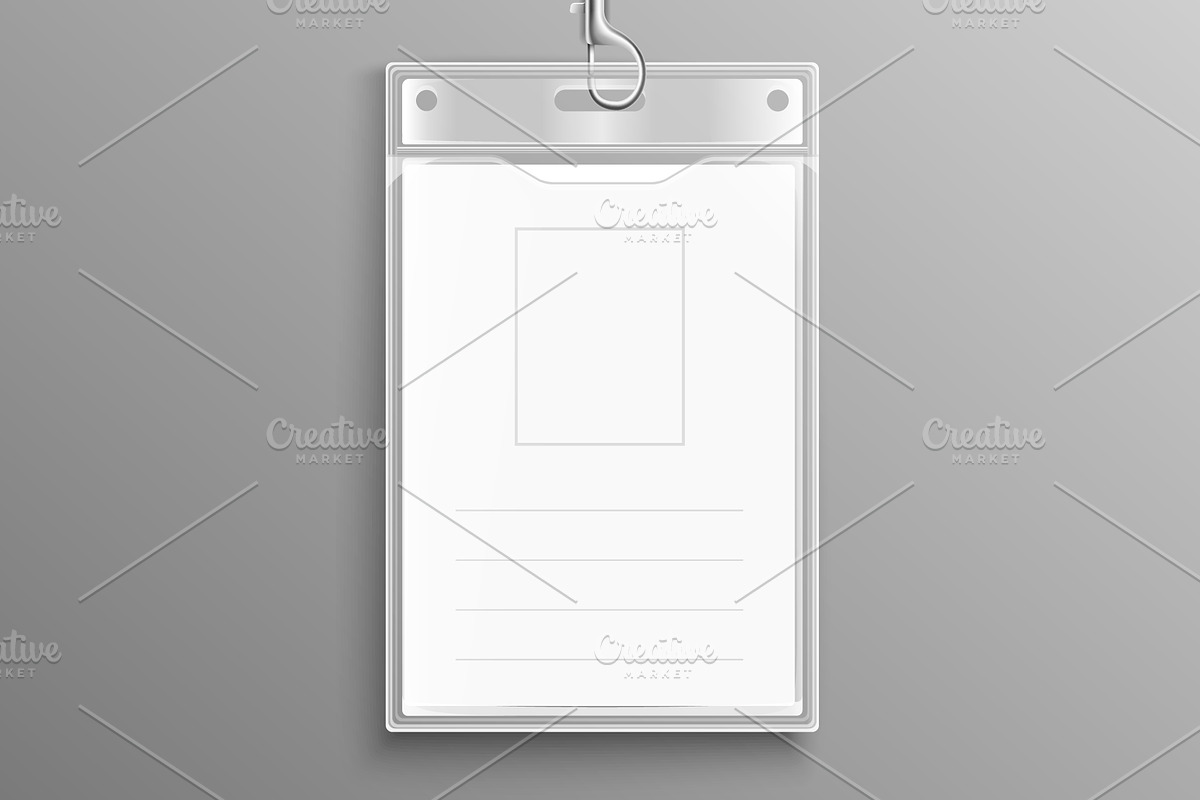 Blank ID card badge mockup, an Object Illustration by Yayasya (Photo 2 of 3)