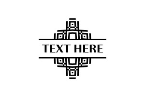 Elegant Symmetrical Aztec Line Frame, a Branding & Logo Template by Rasagama Studio