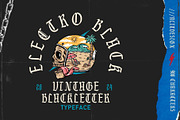 Electro Black Vintage Blackletter, a Blackletter Font by alit design (Thumbnail 1 of 18)