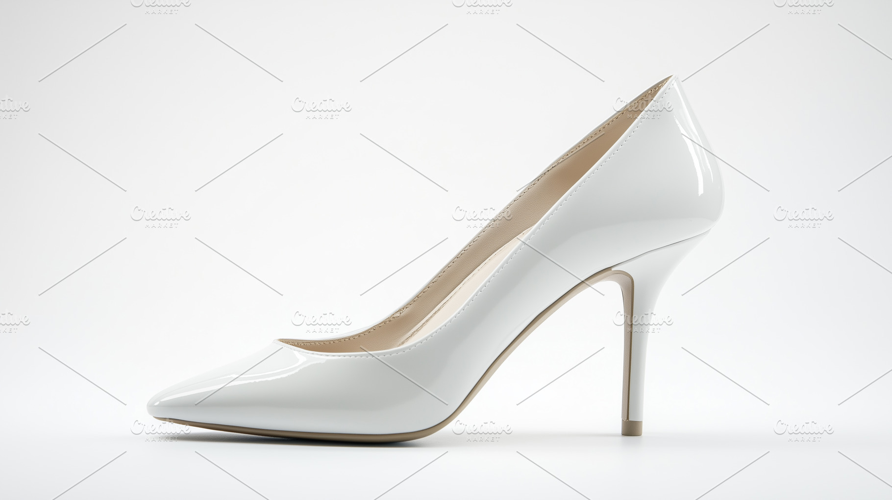 White wedding high heel shoe, a Beauty & Fashion Photo by MistyDay