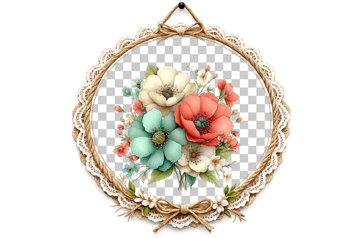 Coral And Aqua summer Clipart, an Illustration by DreamArtGraphic (Photo 4 of 8)
