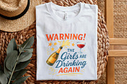 Warning! The Girls Are Drinking, an Illustration by SharpMarketplace (Thumbnail 5 of 9)