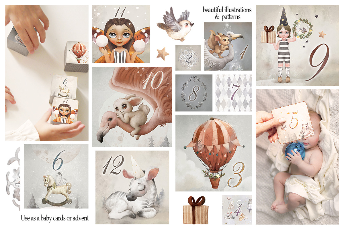 Сhristmas posters pattern advent, an Illustration by TanyaSchuka (Photo 4 of 15)